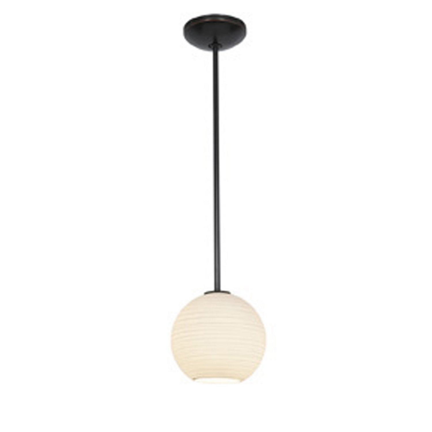 Access - 28085-1R-ORB/WHTLN - One Light Pendant - Japanese Lantern - Oil Rubbed Bronze