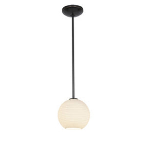 Access - 28085-1R-ORB/WHTLN - One Light Pendant - Japanese Lantern - Oil Rubbed Bronze