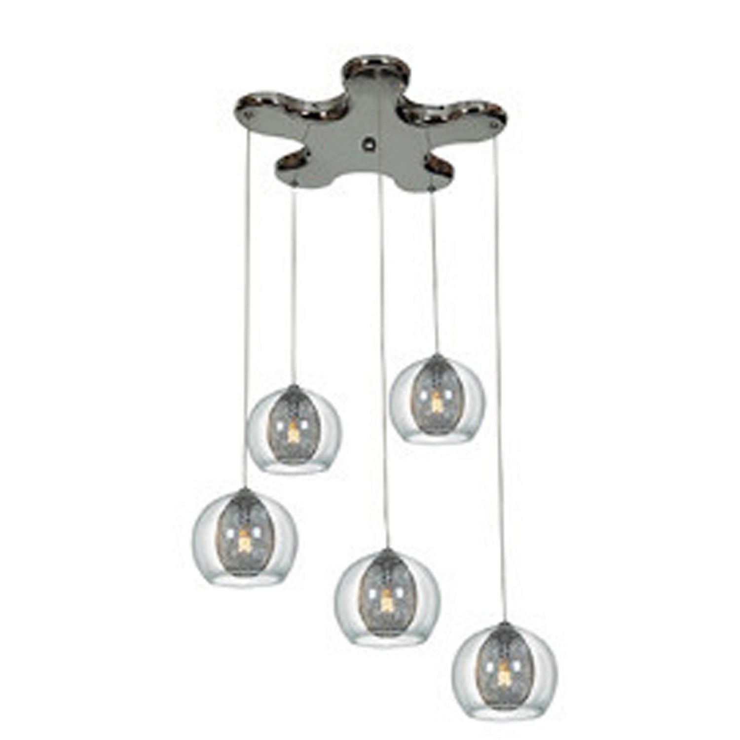 Access - 52076-CH/CLR - Five Light Pendant - Aeria - Chrome