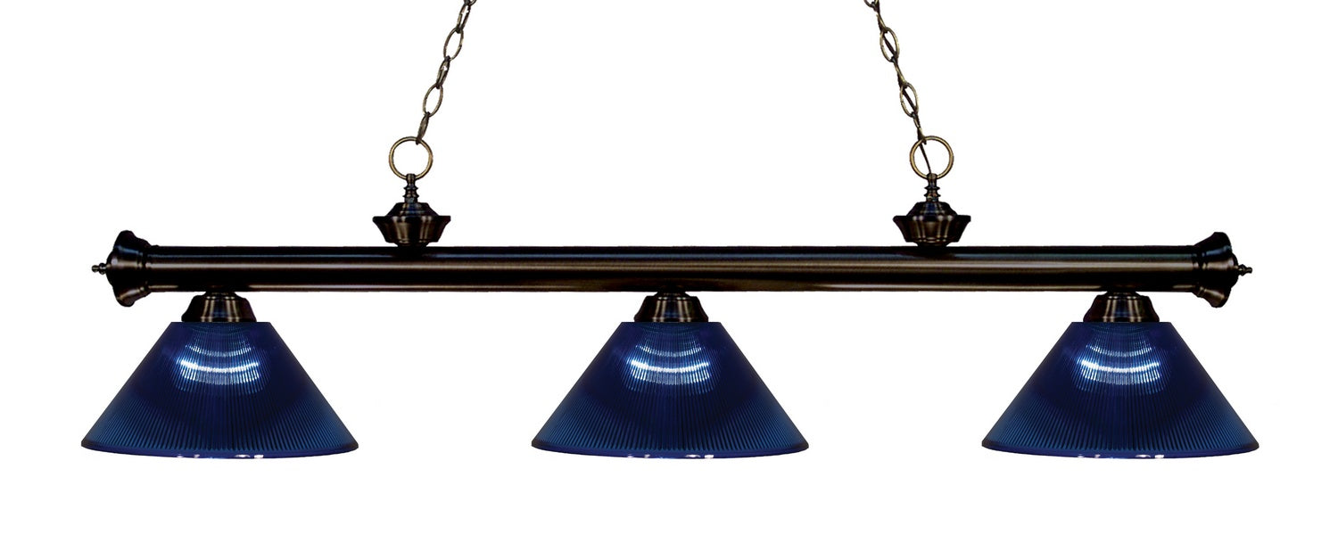 Z-Lite - 200-3BRZ-ARDB - Three Light Billiard - Riviera - Bronze