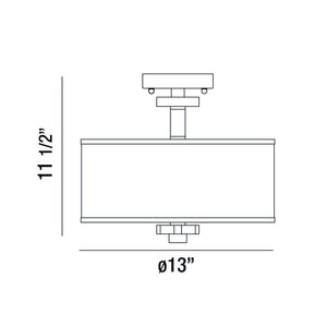 Eurofase - 15330-045 - Three Light Semi-Flush Mount - Savvy - Satin Nickel