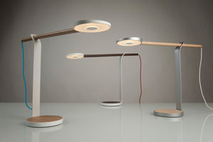 Koncept - GR1-W-WNR-MWT-DSK - LED Desk Lamp - Gravy - Walnut/Matte White