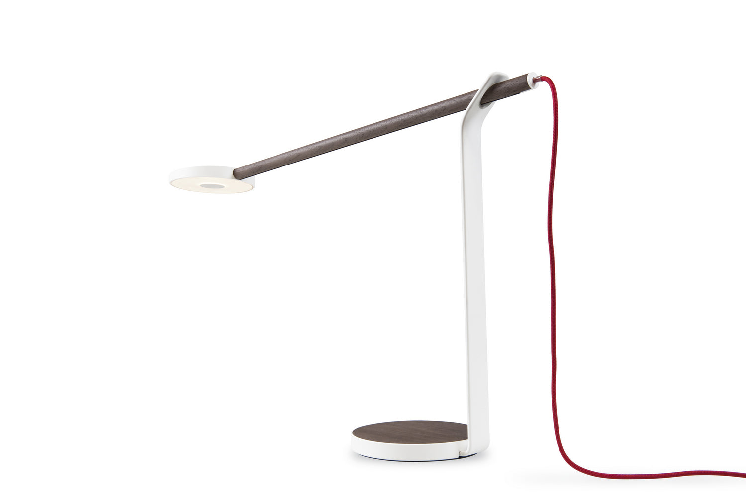 Koncept - GR1-W-WNR-MWT-DSK - LED Desk Lamp - Gravy - Walnut/Matte White