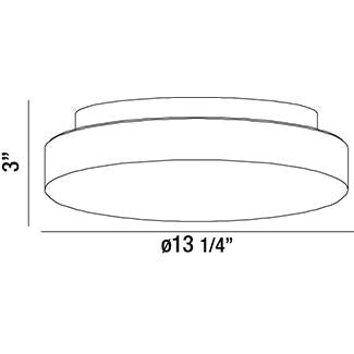 Eurofase - 26145-013 - RAMATA,2LT FLUSHMOUNT,WHT/OPAL - RAMATA - White