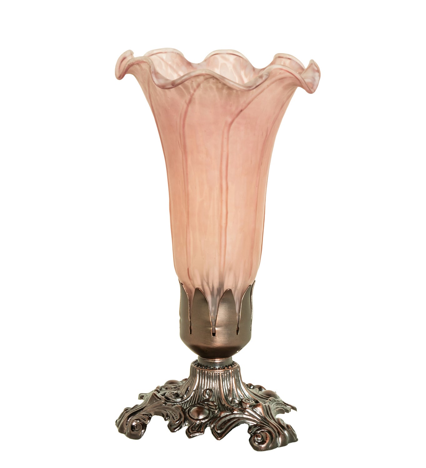 Meyda Tiffany - 11241 - One Light Accent Lamp - Pink Pond Lily - Mahogany Bronze