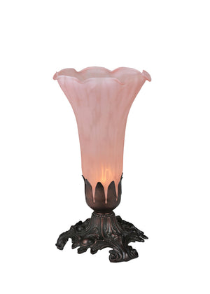 Meyda Tiffany - 11241 - One Light Accent Lamp - Pink Pond Lily - Mahogany Bronze