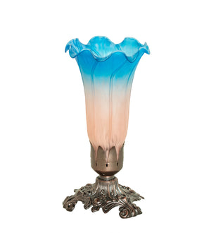 Meyda Tiffany - 11311 - One Light Accent Lamp - Pink/Blue - Mahogany Bronze