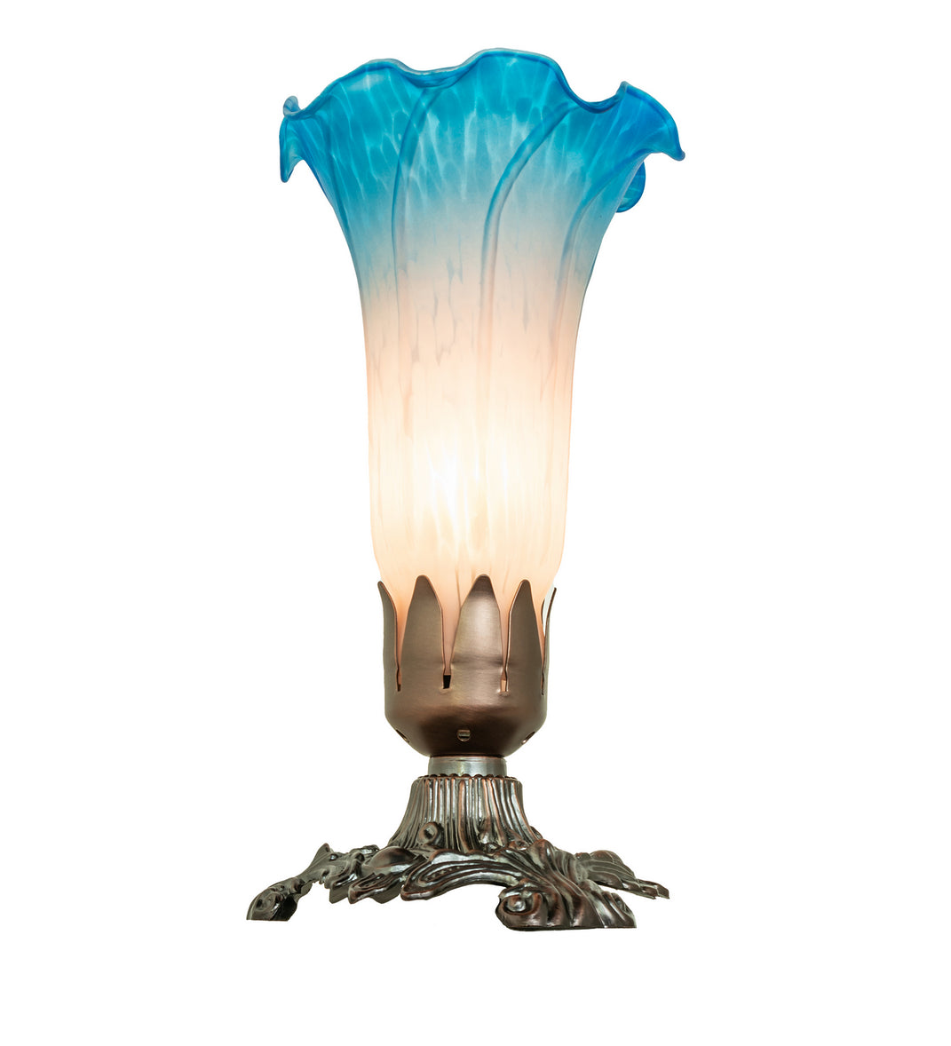 Meyda Tiffany - 11311 - One Light Accent Lamp - Pink/Blue - Mahogany Bronze