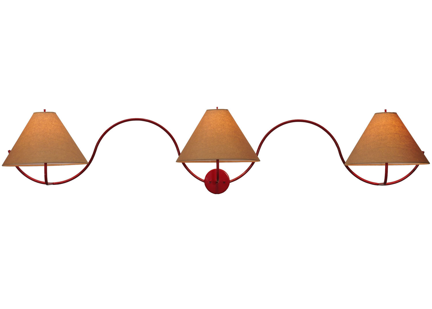 Meyda Tiffany - 114546 - Three Light Wall Sconce - Soundwave - Ruby Red