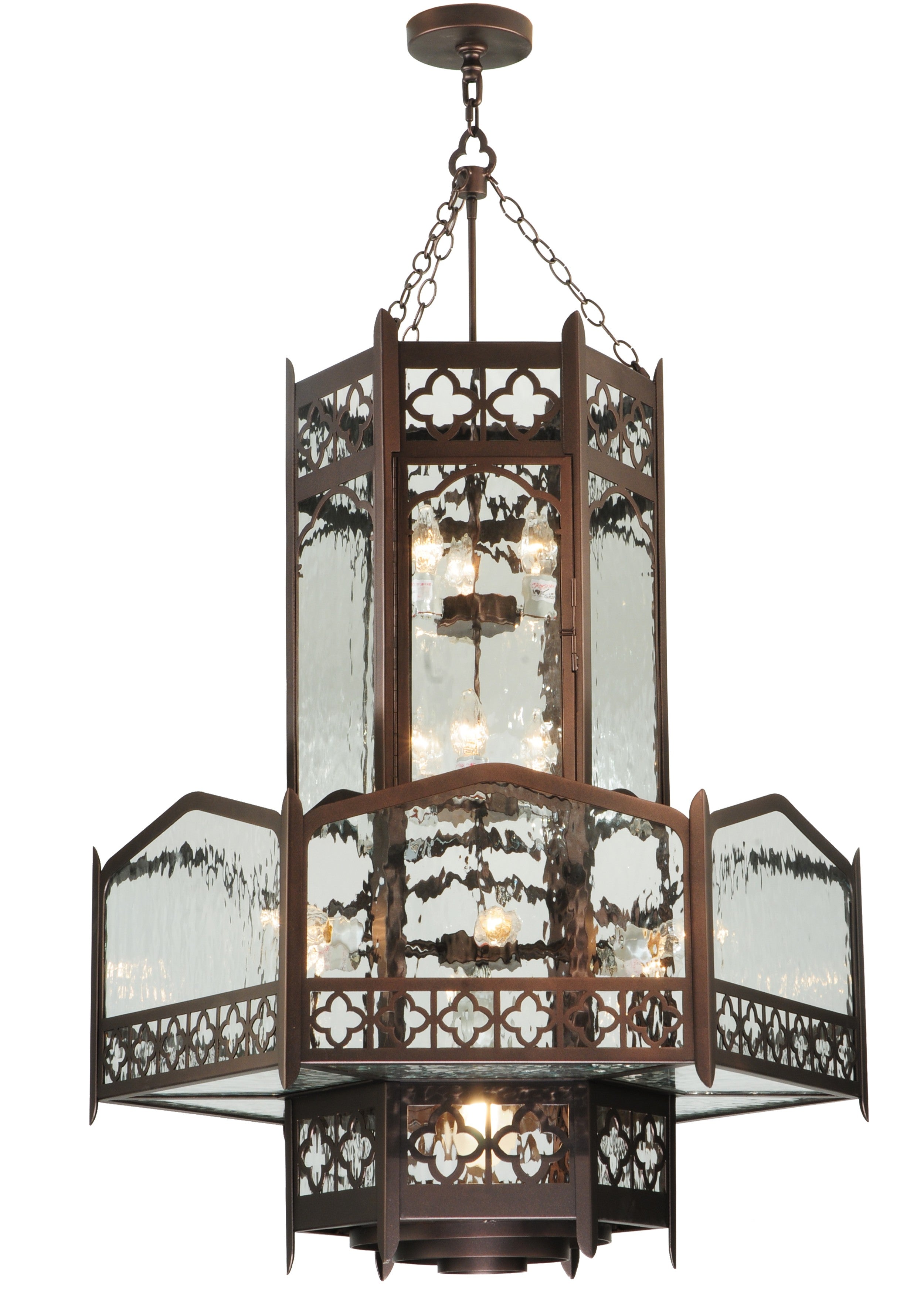 Meyda Tiffany - 122598 - 12 Light Pendant - Church - Mahogany Bronze