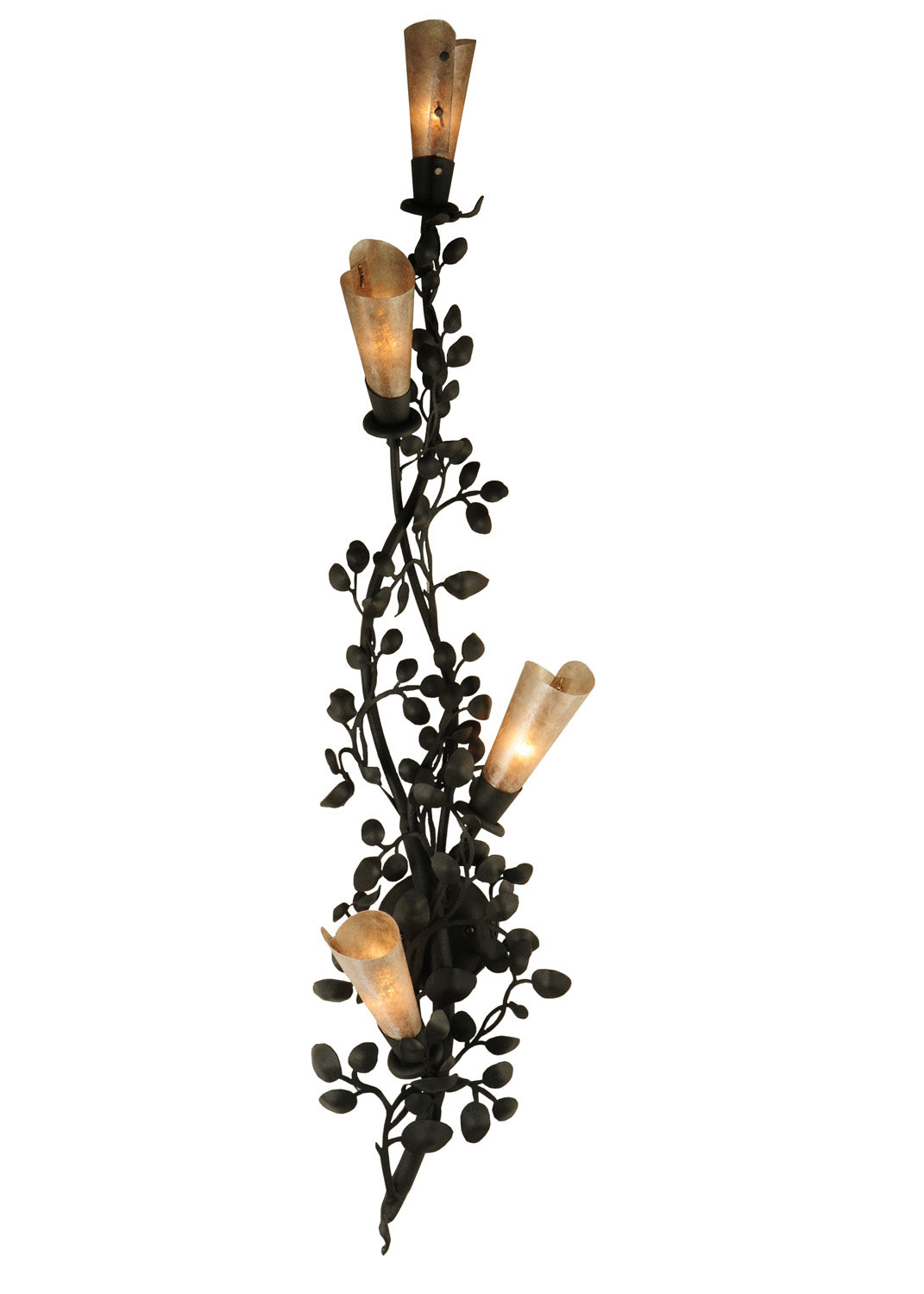 Meyda Tiffany - 123229 - Four Light Wall Sconce - Vinca Vine - Old Wrought Iron