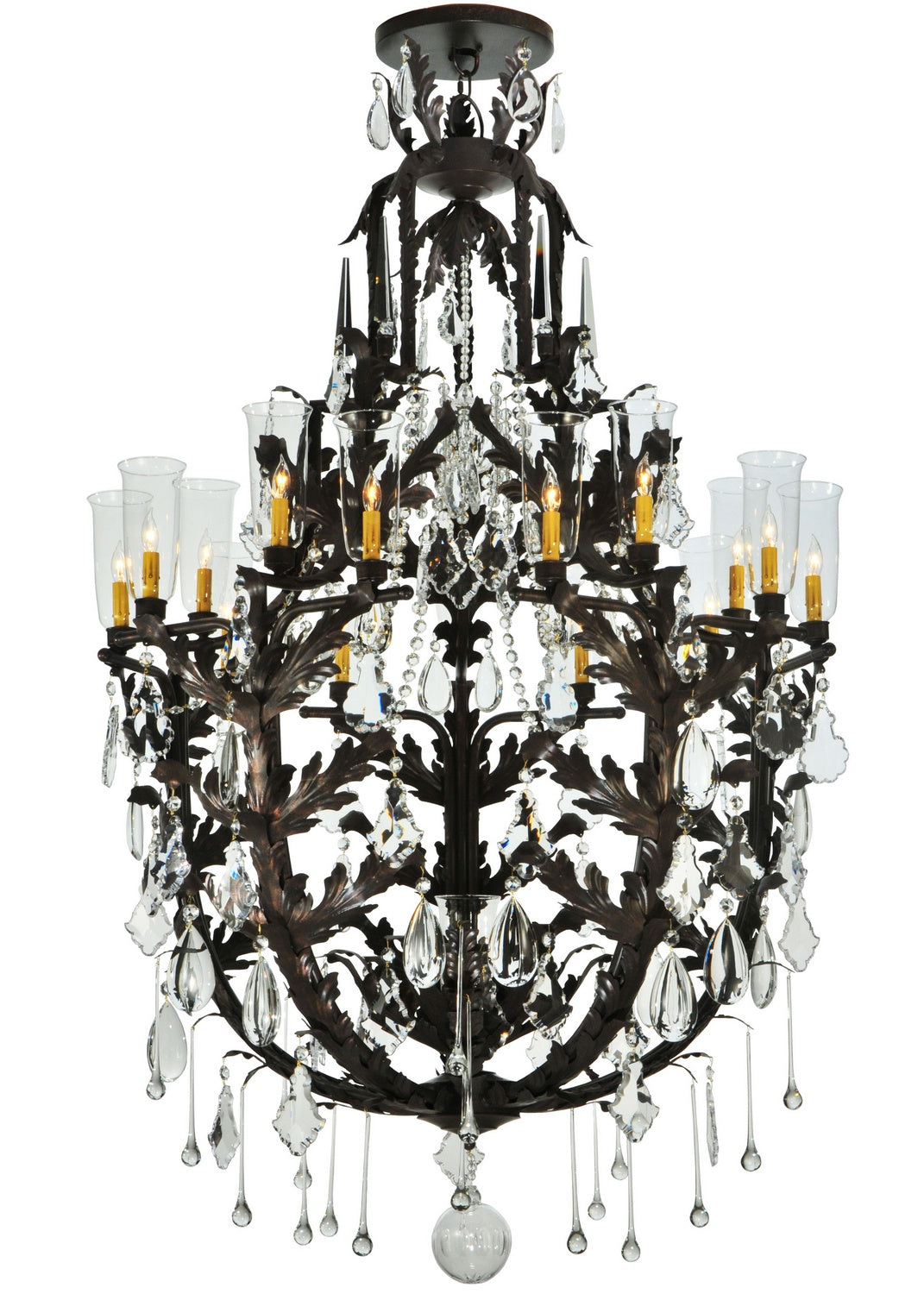 Meyda Tiffany - 117280 - 16 Light Chandelier - French Baroque - Gilded Tobacco