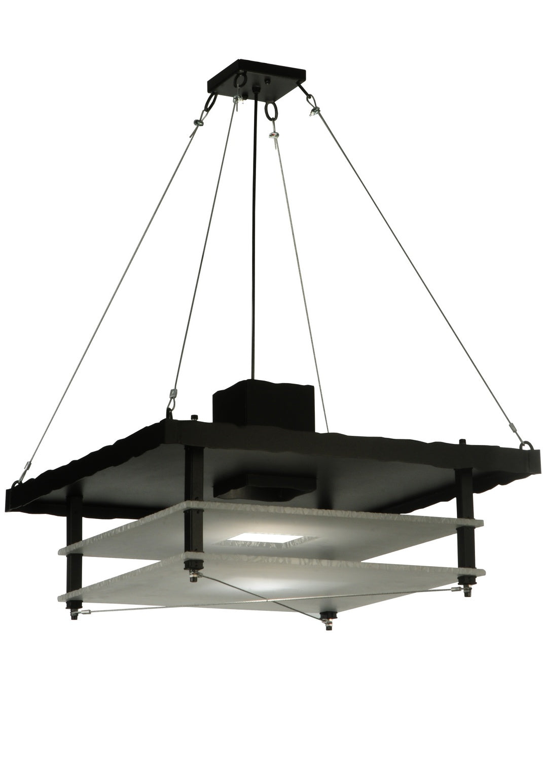 Meyda Tiffany - 118188 - Two Light Pendant - Atlantis - Blackwash