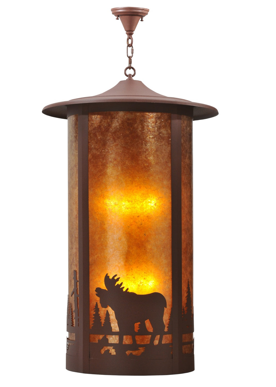 Meyda Tiffany - 118489 - Eight Light Pendant - Fulton - Rust