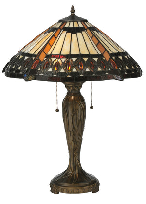 Meyda Tiffany - 119679 - Two Light Table Lamp - Cleopatra - Antique