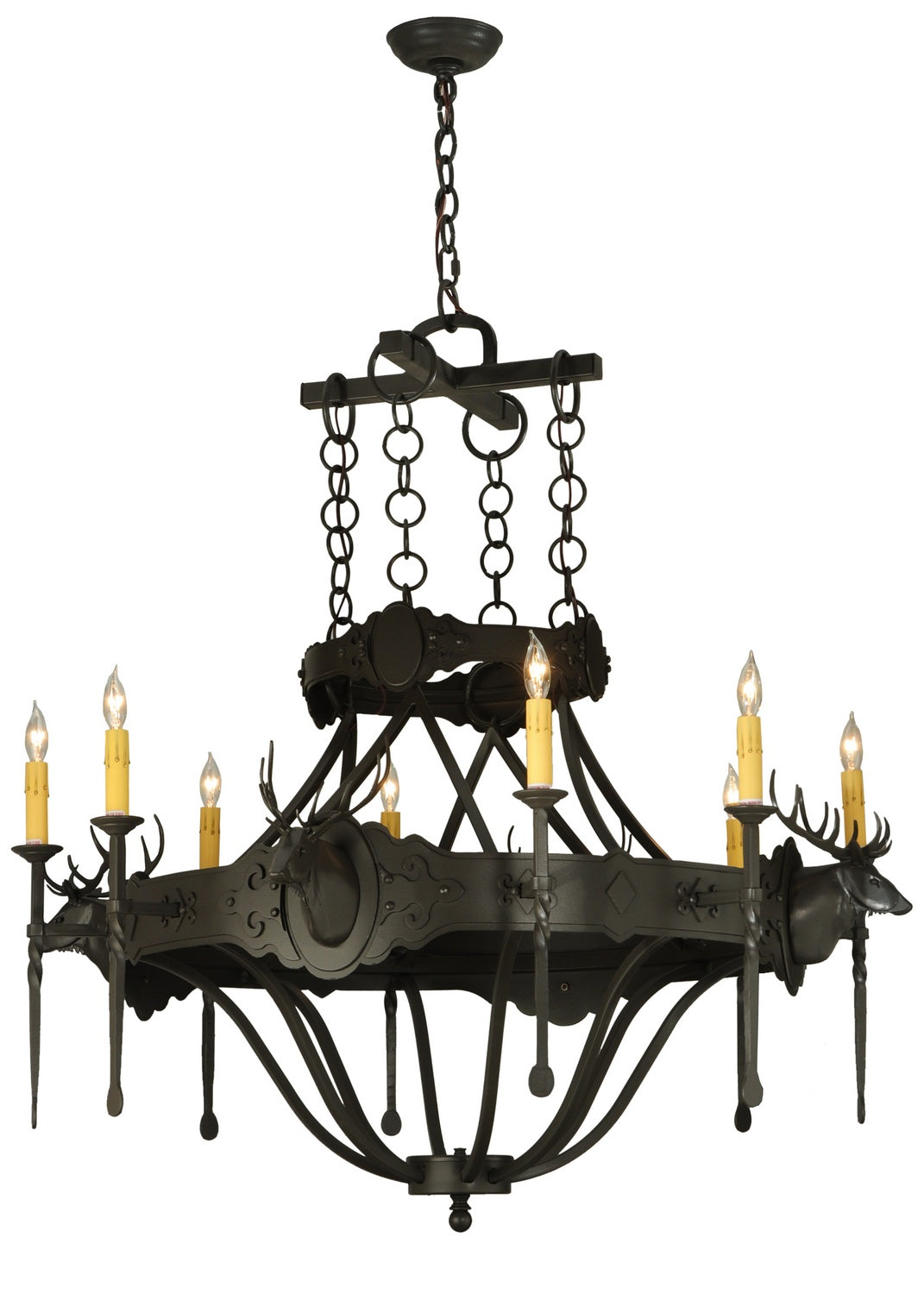 Meyda Tiffany - 119967 - Eight Light Chandelier - Stag - Timeless Bronze