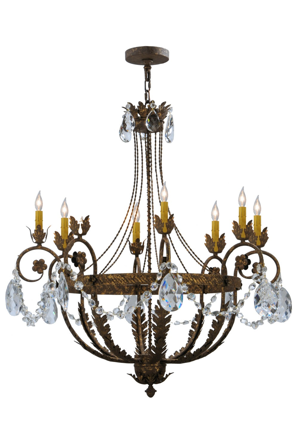 Meyda Tiffany - 120414 - Eight Light Chandelier - Antonia - Pompeii Gold