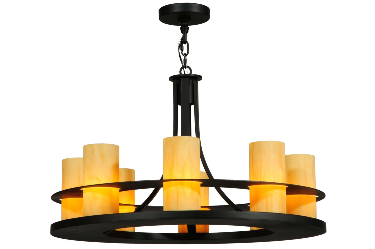 Meyda Tiffany - 120449 - Eight Light Pendant - Arion - Black Textured