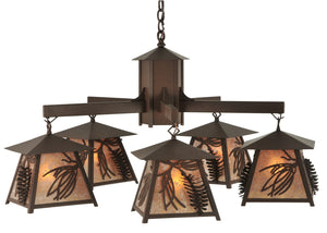 Meyda Tiffany - 120554 - Five Light Chandelier - Scotch Pine - Cafe Noir