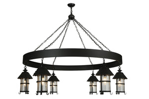 Meyda Tiffany - 120725 - Six Light Chandelier - Rutland - Black