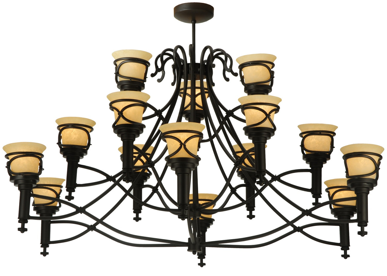 Meyda Tiffany - 120749 - 15 Light Chandelier - Aspen - Timeless Bronze