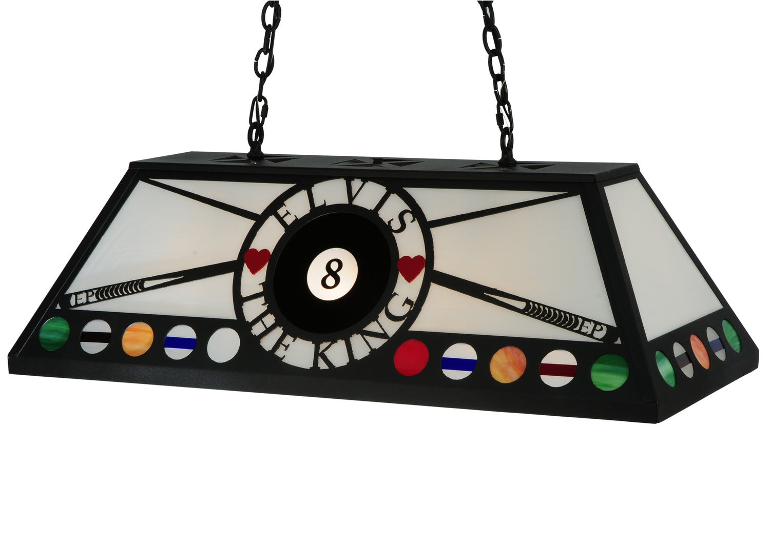 Meyda Tiffany - 121922 - Nine Light Oblong Pendant - 8 Ball Personalized - Black