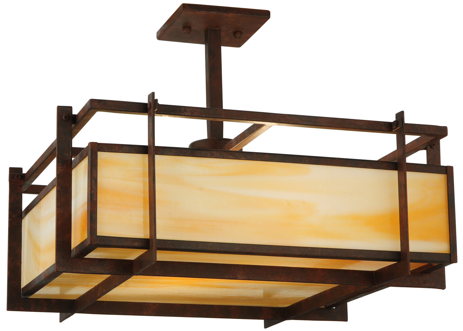 Meyda Tiffany - 124193 - Two Light Pendant - Boulder Creek - Rusty Nail