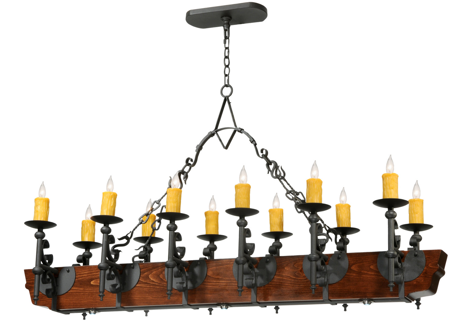 Meyda Tiffany - 124272 - 15 Light Chandelier - Tudor - Wrought Iron