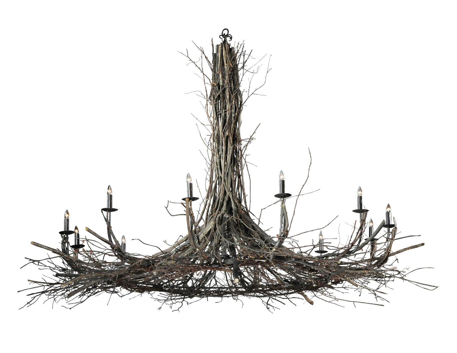 Meyda Tiffany - 124549 - 12 Light Chandelier - Twigs - Mahogany Bronze