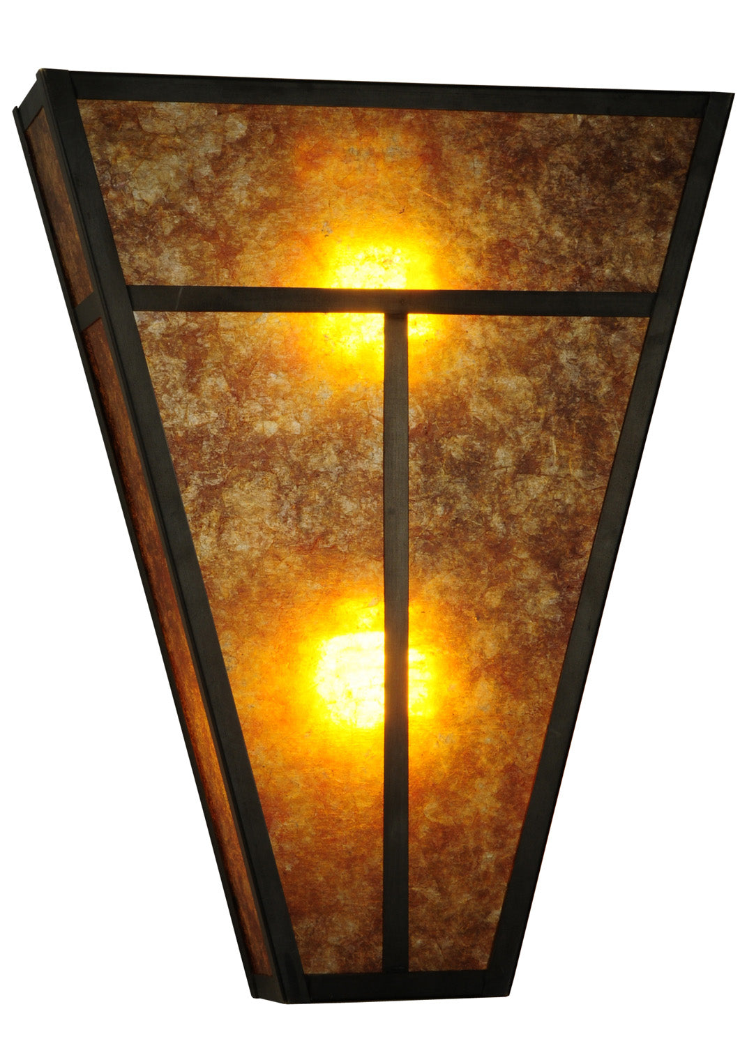 Meyda Tiffany - 124631 - Two Light Wall Sconce - T" Mission" - Craftsman Brown