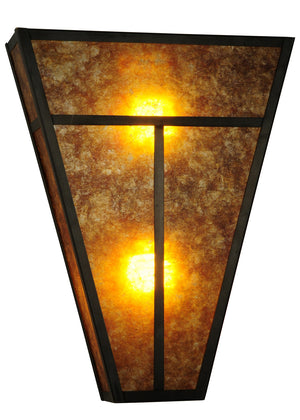 Meyda Tiffany - 124631 - Two Light Wall Sconce - T" Mission" - Craftsman Brown