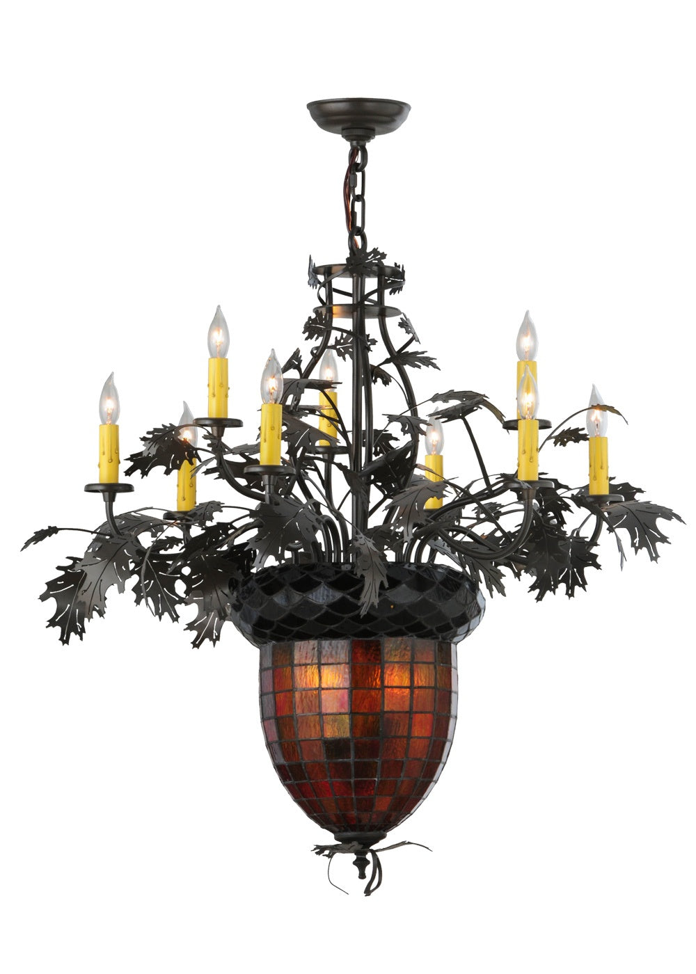 Meyda Tiffany - 125052 - 11 Light Chandelier - Greenbriar Oak - Timeless Bronze