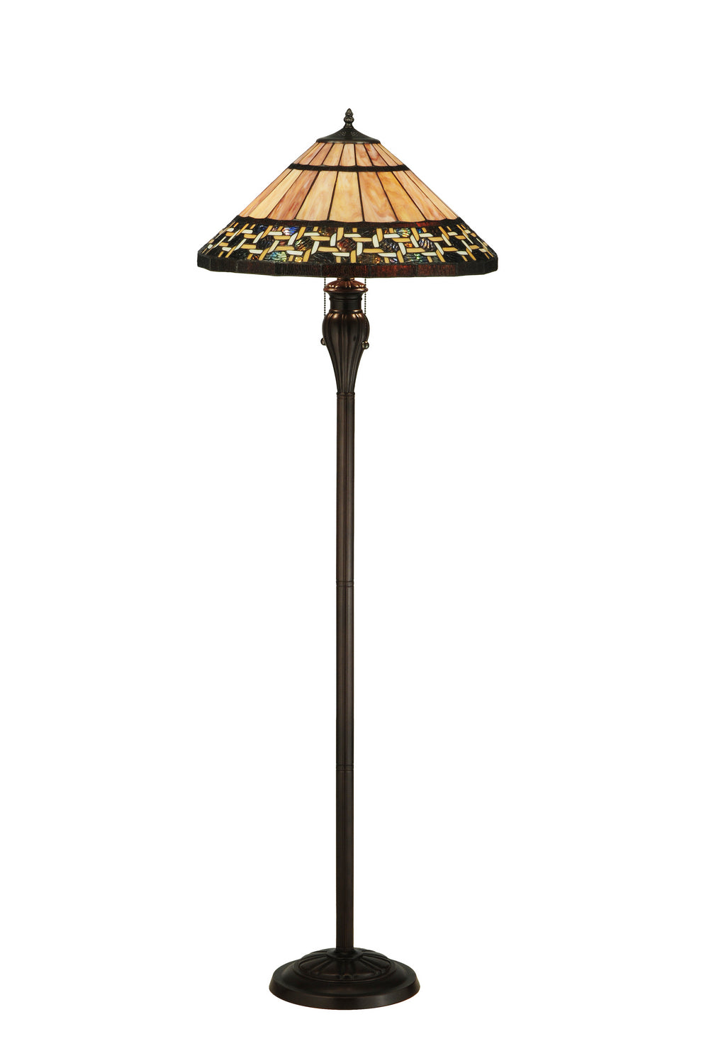 Meyda Tiffany - 125113 - Floor Lamp - Ilona - Craftsman Brown