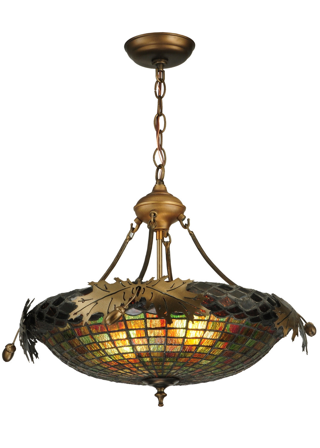 Meyda Tiffany - 126286 - Two Light Inverted Pendant - Greenbriar Oak - Antique Copper