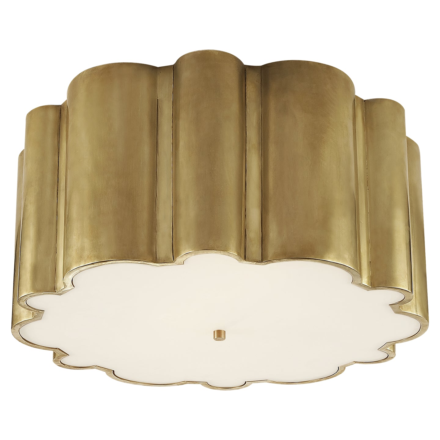 Visual Comfort Signature - AH 4021NB-FG - Four Light Flush Mount - Markos - Natural Brass