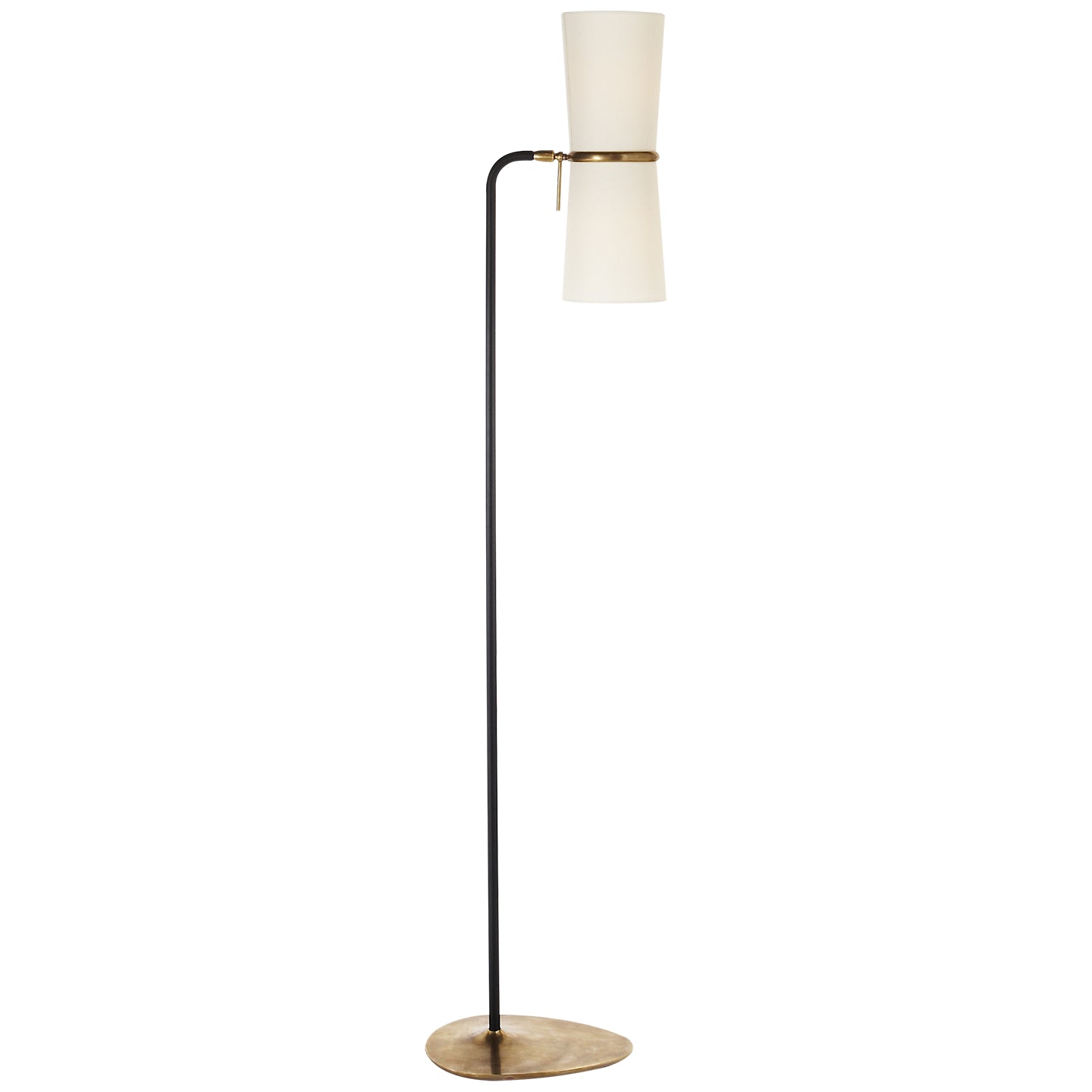 Visual Comfort Signature - ARN 1003BLK-L - Two Light Floor Lamp - Clarkson - Black and Brass