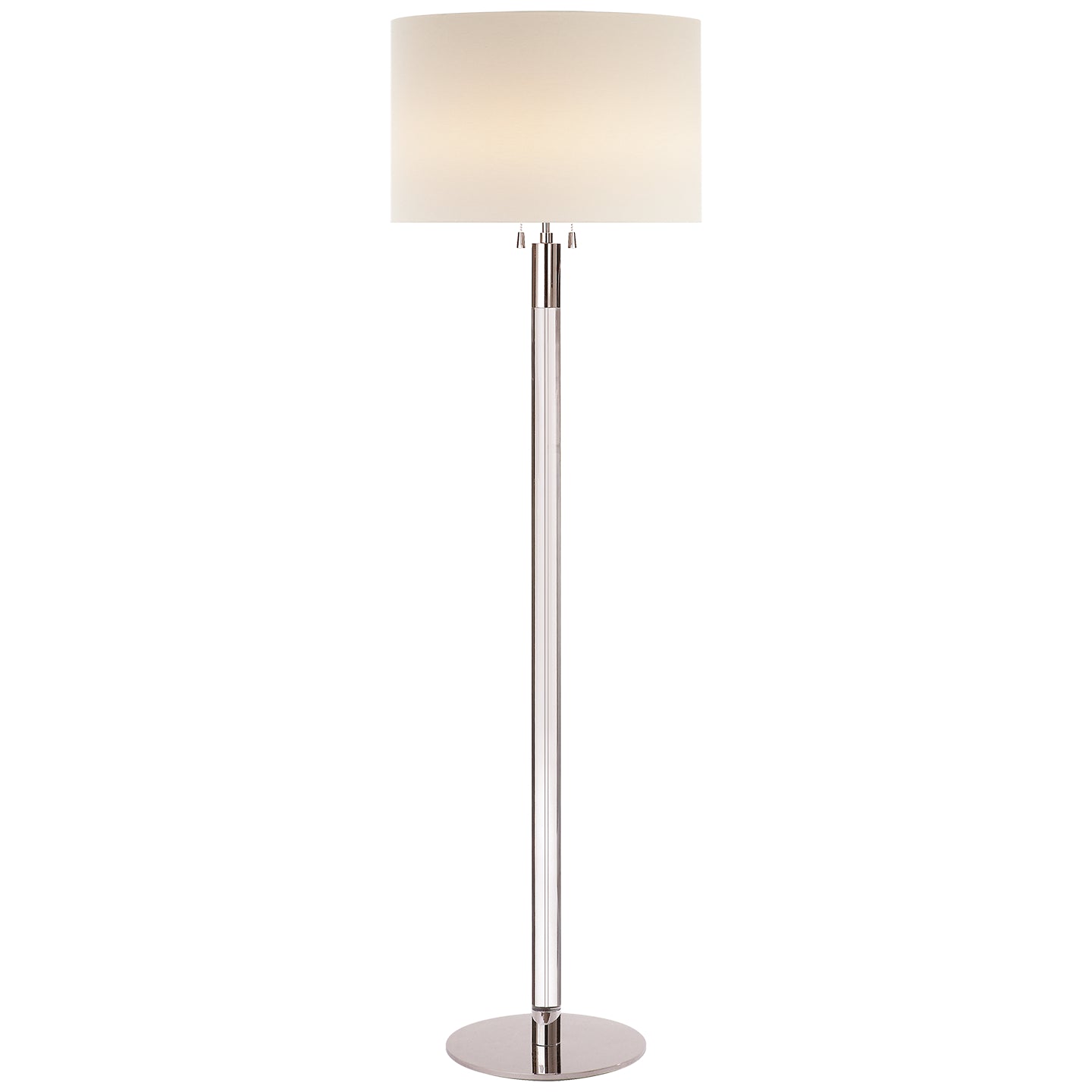 Visual Comfort Signature - ARN 1005PN/CG-L - Two Light Floor Lamp - Riga - Polished Nickel with Clear Glass