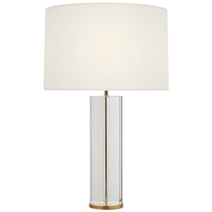 Visual Comfort Signature - ARN 3024CG/HAB-L - Two Light Table Lamp - Lineham - Crystal with Brass