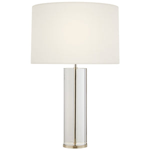 Visual Comfort Signature - ARN 3024CG/PN-L - Two Light Table Lamp - Lineham - Crystal with Polished Nickel