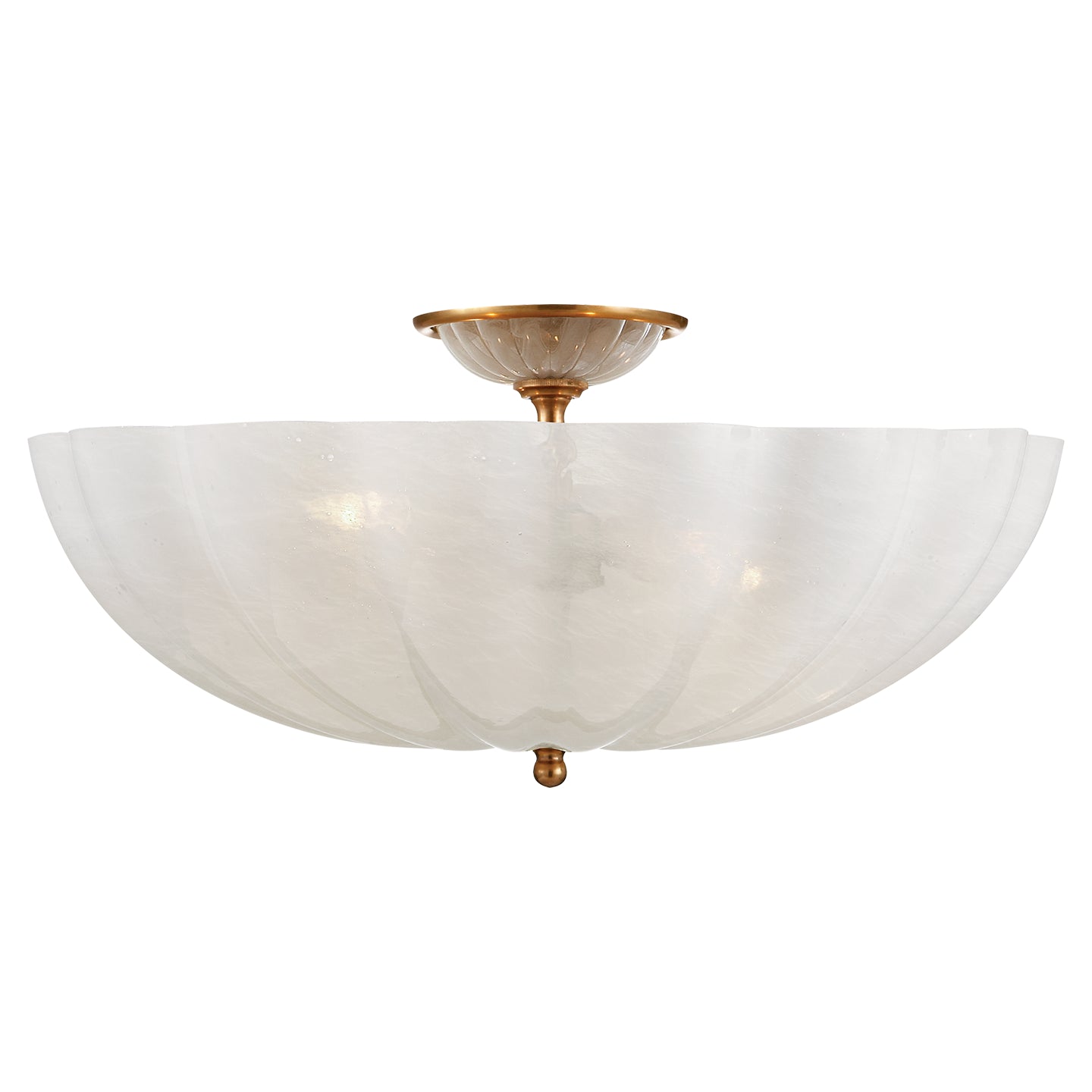 Visual Comfort Signature - ARN 4001HAB-WG - Four Light Semi Flush Mount - Rosehill - Hand-Rubbed Antique Brass