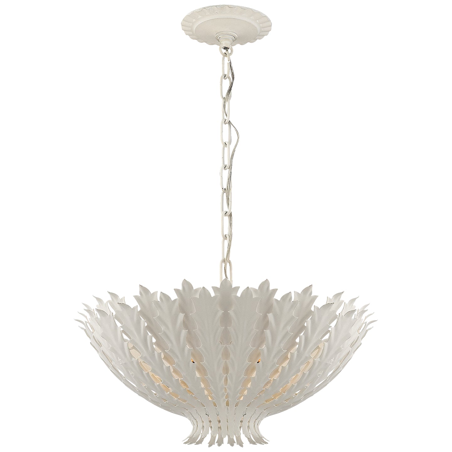 Visual Comfort Signature - ARN 5001PW - Three Light Chandelier - Hampton - Plaster White