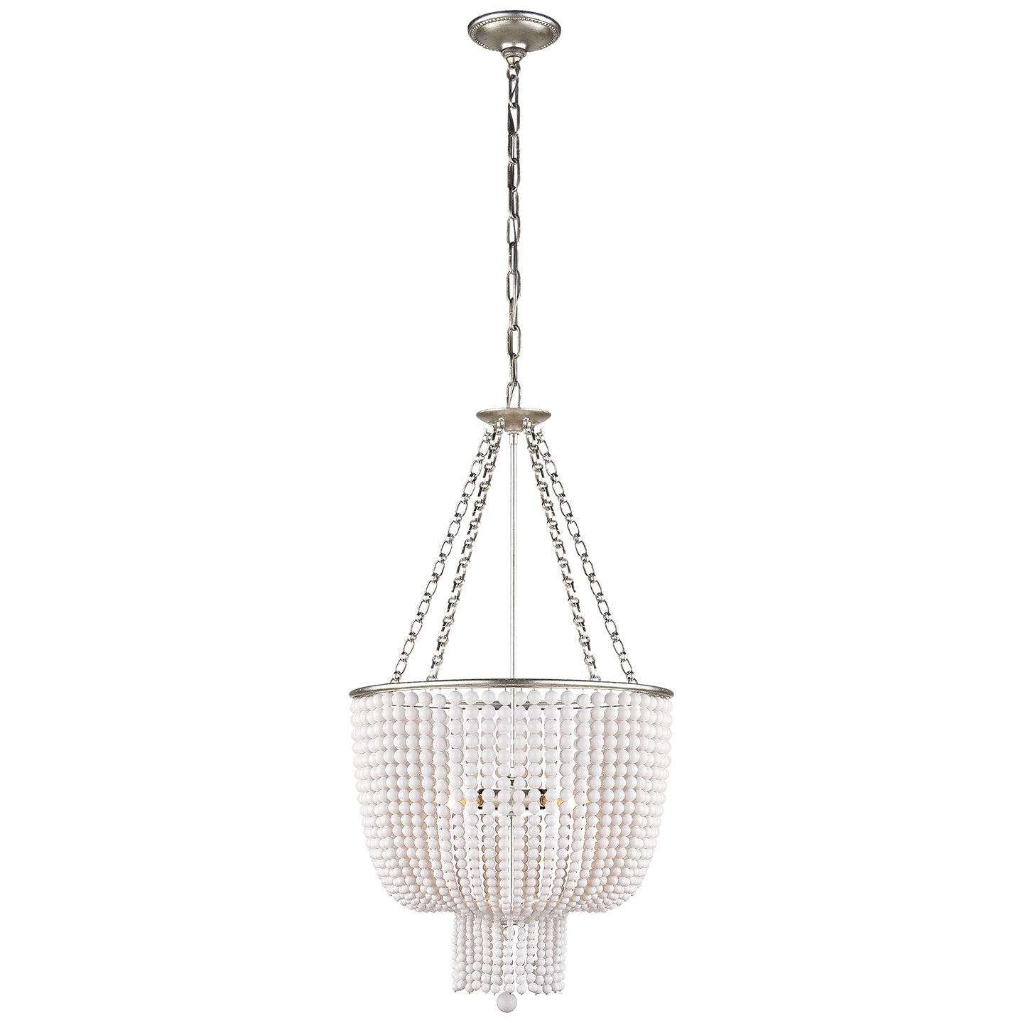 Visual Comfort Signature - ARN 5102BSL-WG - Four Light Chandelier - Jacqueline - Burnished Silver Leaf