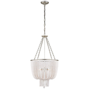 Visual Comfort Signature - ARN 5102BSL-WG - Four Light Chandelier - Jacqueline - Burnished Silver Leaf