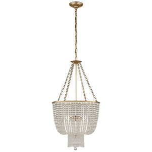 Visual Comfort Signature - ARN 5102HAB-CG - Four Light Chandelier - Jacqueline - Hand-Rubbed Antique Brass