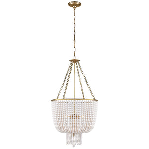 Visual Comfort Signature - ARN 5102HAB-WG - Four Light Chandelier - Jacqueline - Hand-Rubbed Antique Brass