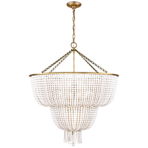 Visual Comfort Signature - ARN 5104HAB-WG - 12 Light Chandelier - Jacqueline - Hand-Rubbed Antique Brass