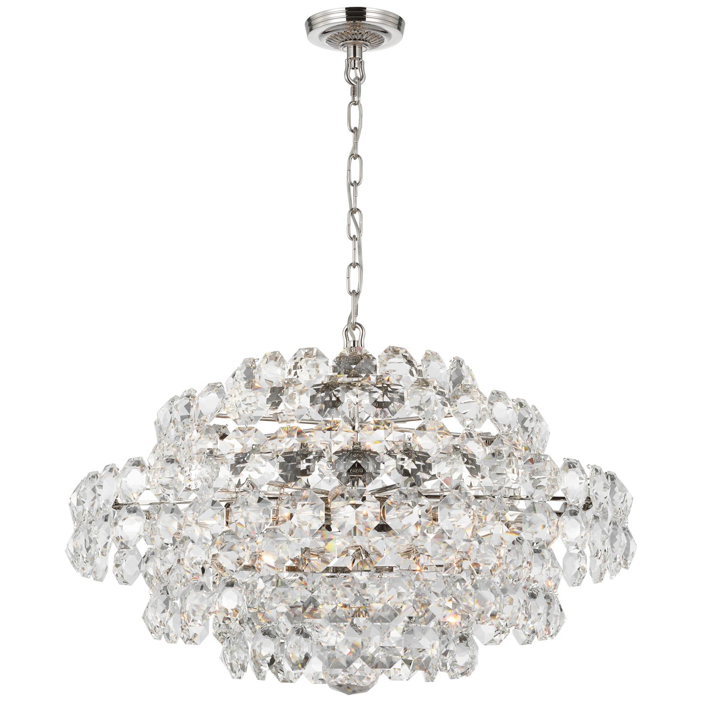 Visual Comfort Signature - ARN 5105PN-CG - 12 Light Chandelier - Sanger - Polished Nickel