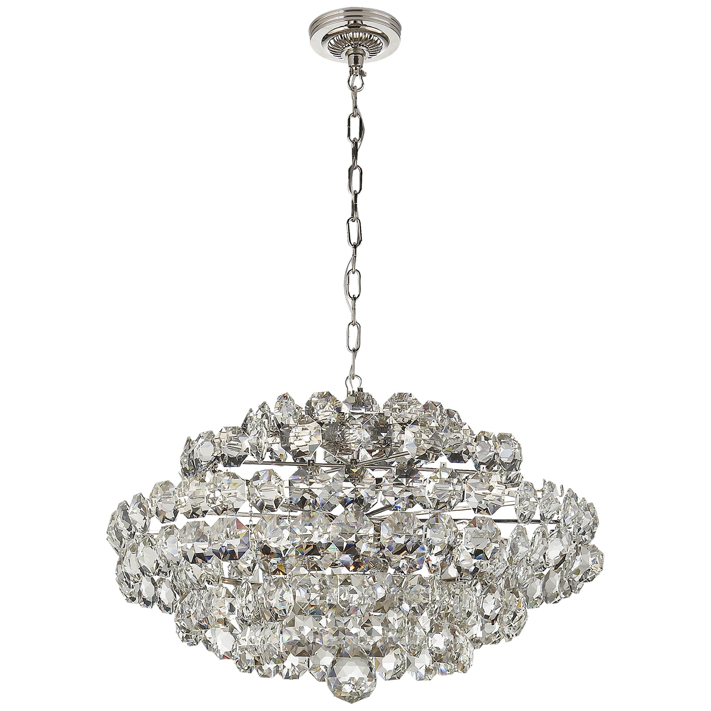 Visual Comfort Signature - ARN 5105PN-CG - 12 Light Chandelier - Sanger - Polished Nickel