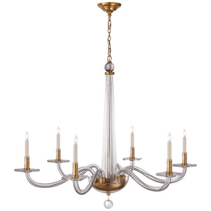 Visual Comfort Signature - CHC 1141AB - Six Light Chandelier - Bernardo - Antique Brass and Clear Glass