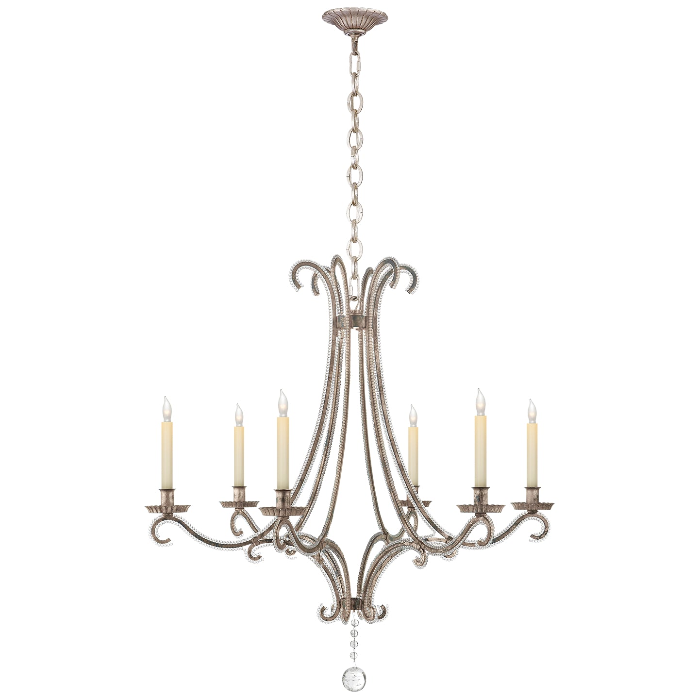 Visual Comfort Signature - CHC 1550BSL-CG - Six Light Chandelier - Oslo - Burnished Silver Leaf